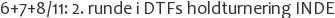 6+7+8/11: 2. runde i DTFs holdturnering INDE