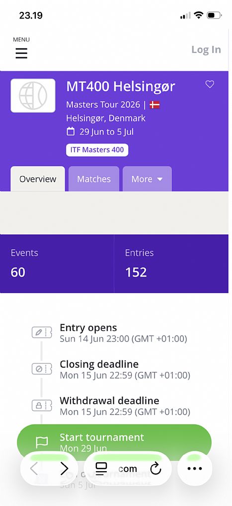 3 RTKere spiller ITF Masters 400 i Helsingør - RTK